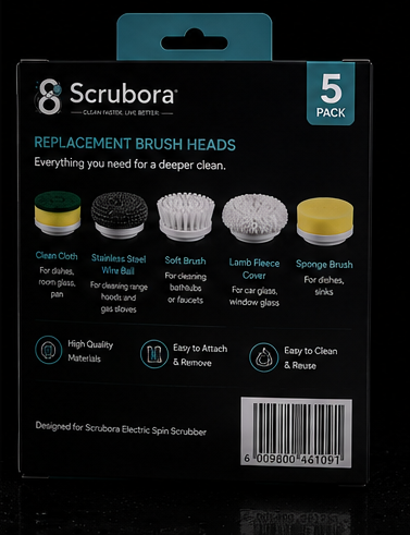 Scrubora Replacement Brush Heads